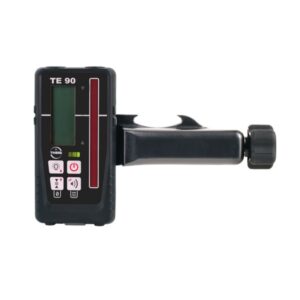 Laserempfänger Theis TE90 mit Halterung und Bedienfeld in Schwarz