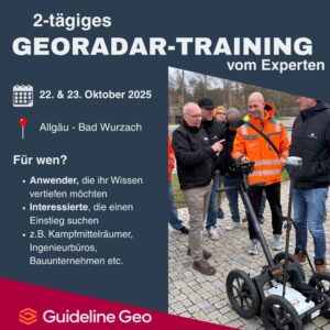 Teilnehmer beim Georadar-Training mit Guideline Geo in Bad Wurzach mit MALÅ Georadar-System