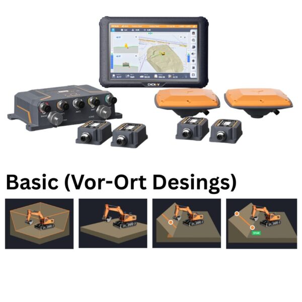 CHCNAV MCNAV TX73 3D‑Maschinensteuerung für Bagger – System Basic mit Tablet, GNSS/IMU‑Sensoren und 3D‑Visualisierung
