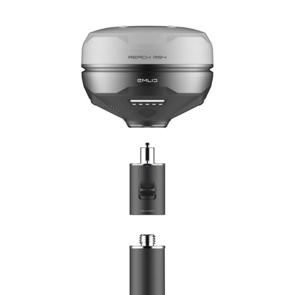 Emlid Reach RS4 GNSS-Empfänger mit Quick Release Adapter und Vermessungsstab