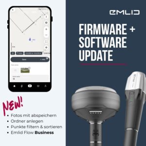 (Newsletter-Teaser)Emlid Flow und Emlid Flow 360 Update – neue Funktionen Foto am Messpunkt, Projektordner und Code-Attribute